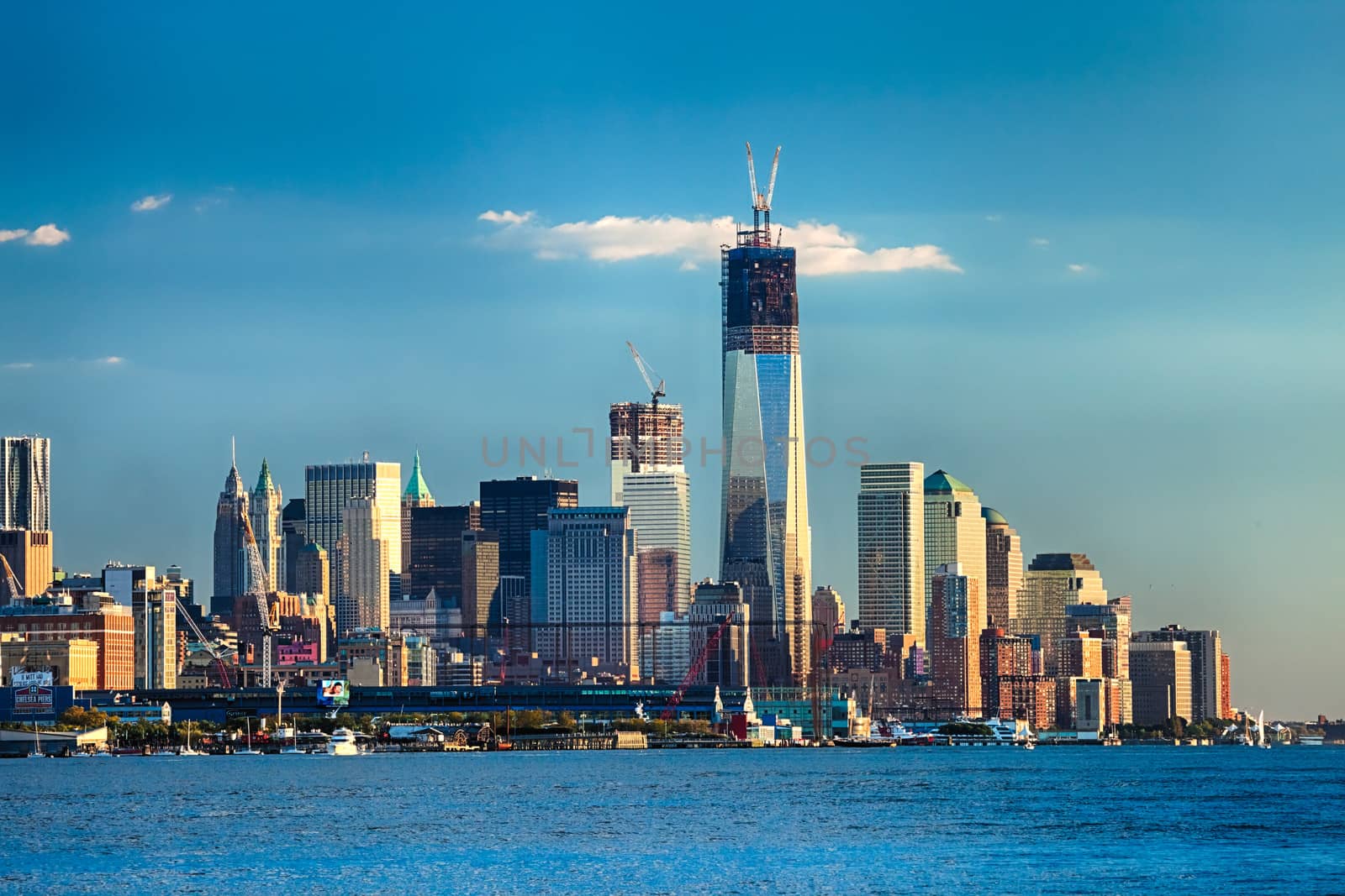 NEW YORK CITY - SEPTEMBER 24: One World Trade Center (formerly known as the Freedom Tower) and Tower 4 are shown under construction on September 24, 2012 in New York.