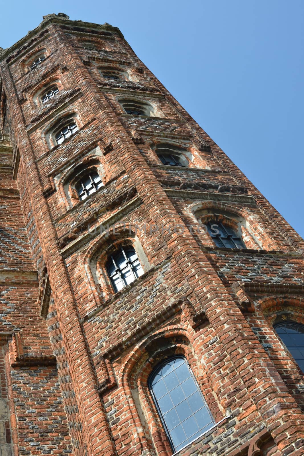 Elizabethan Tower at sharp angle