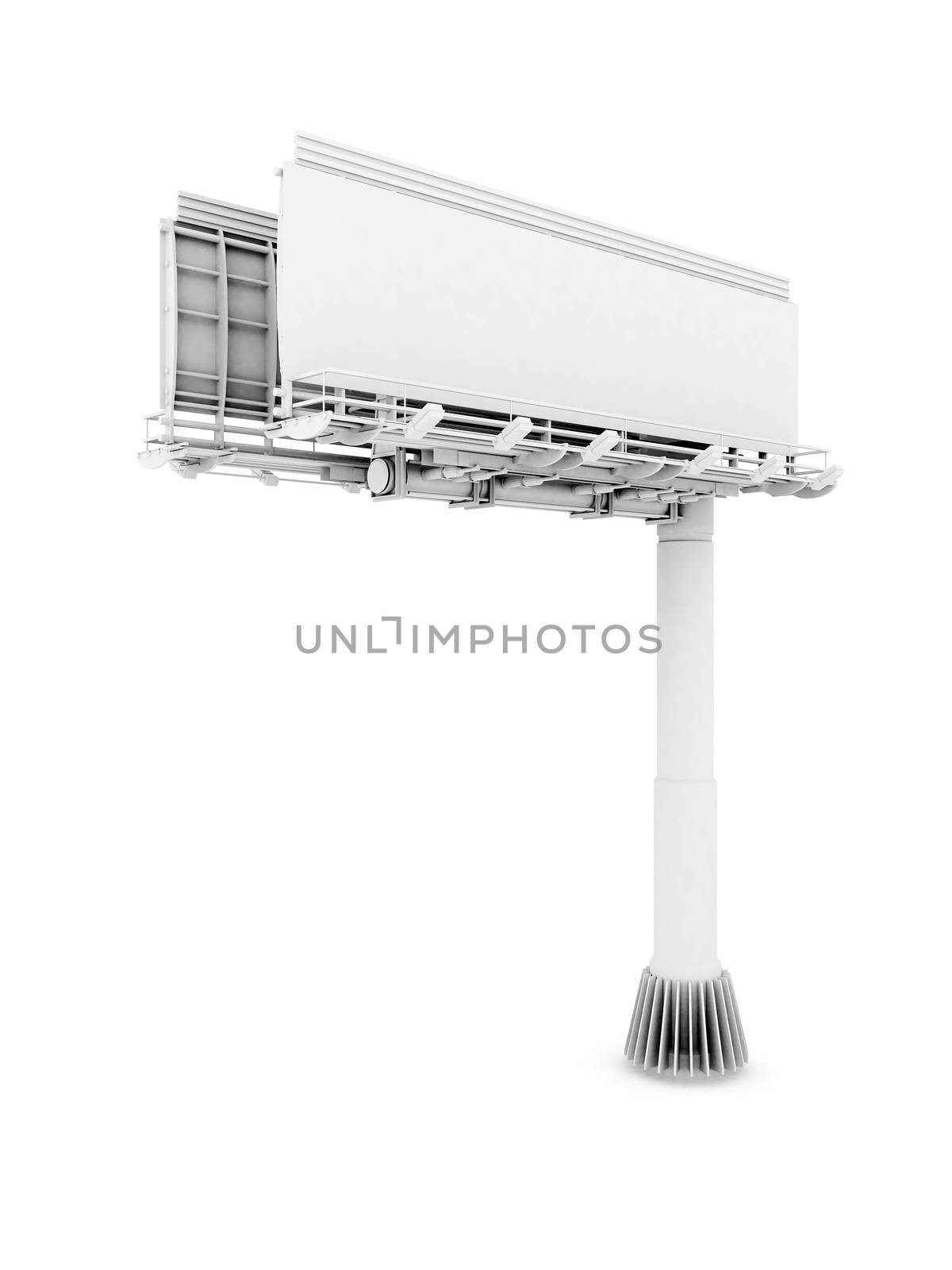 big billboard isolated on white background