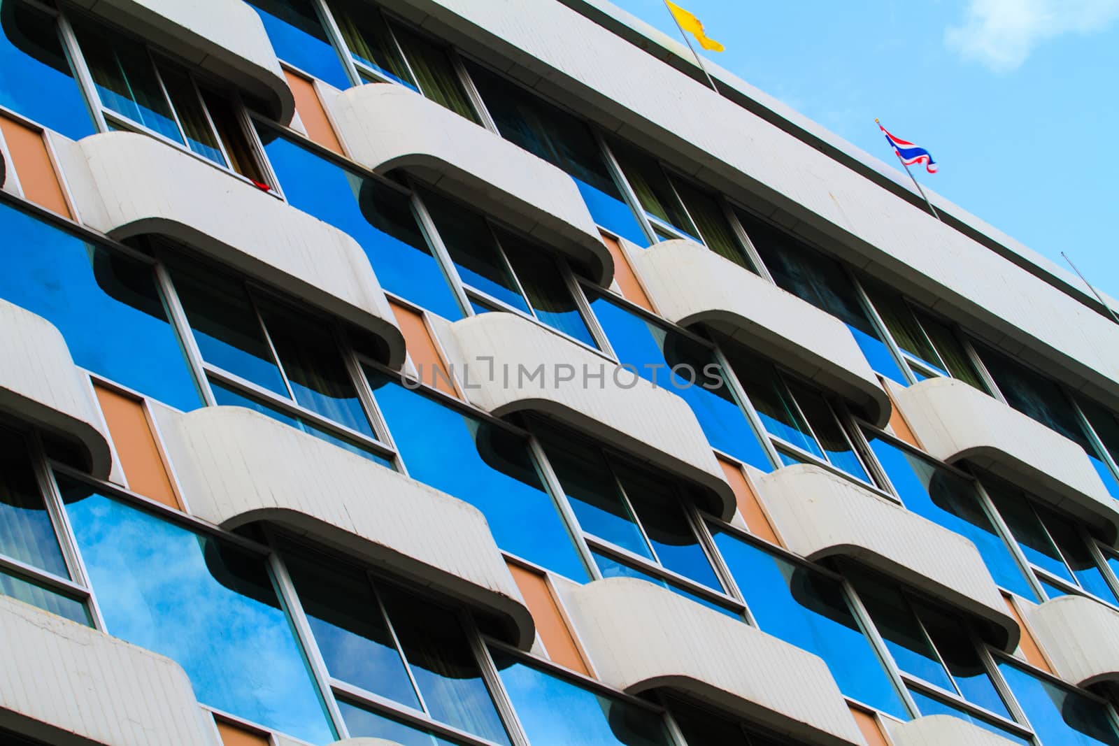 A view of hotel facade  by thanomphong
