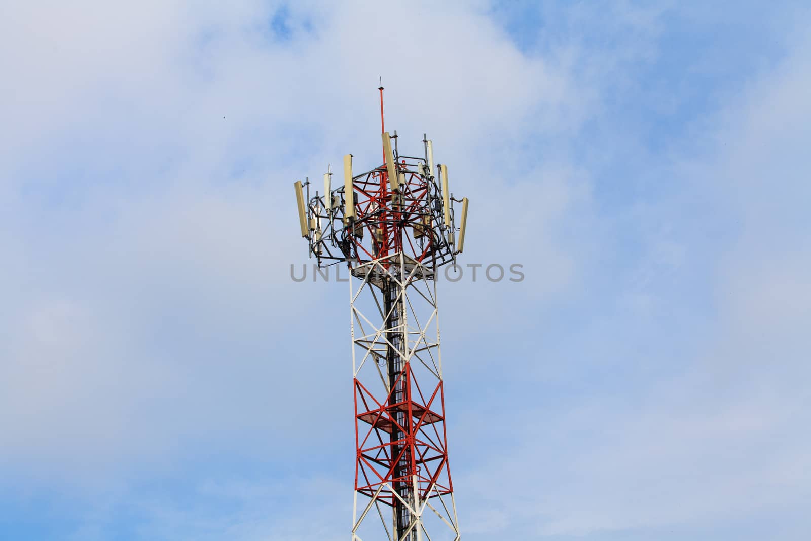 Communication Station with blue sky.