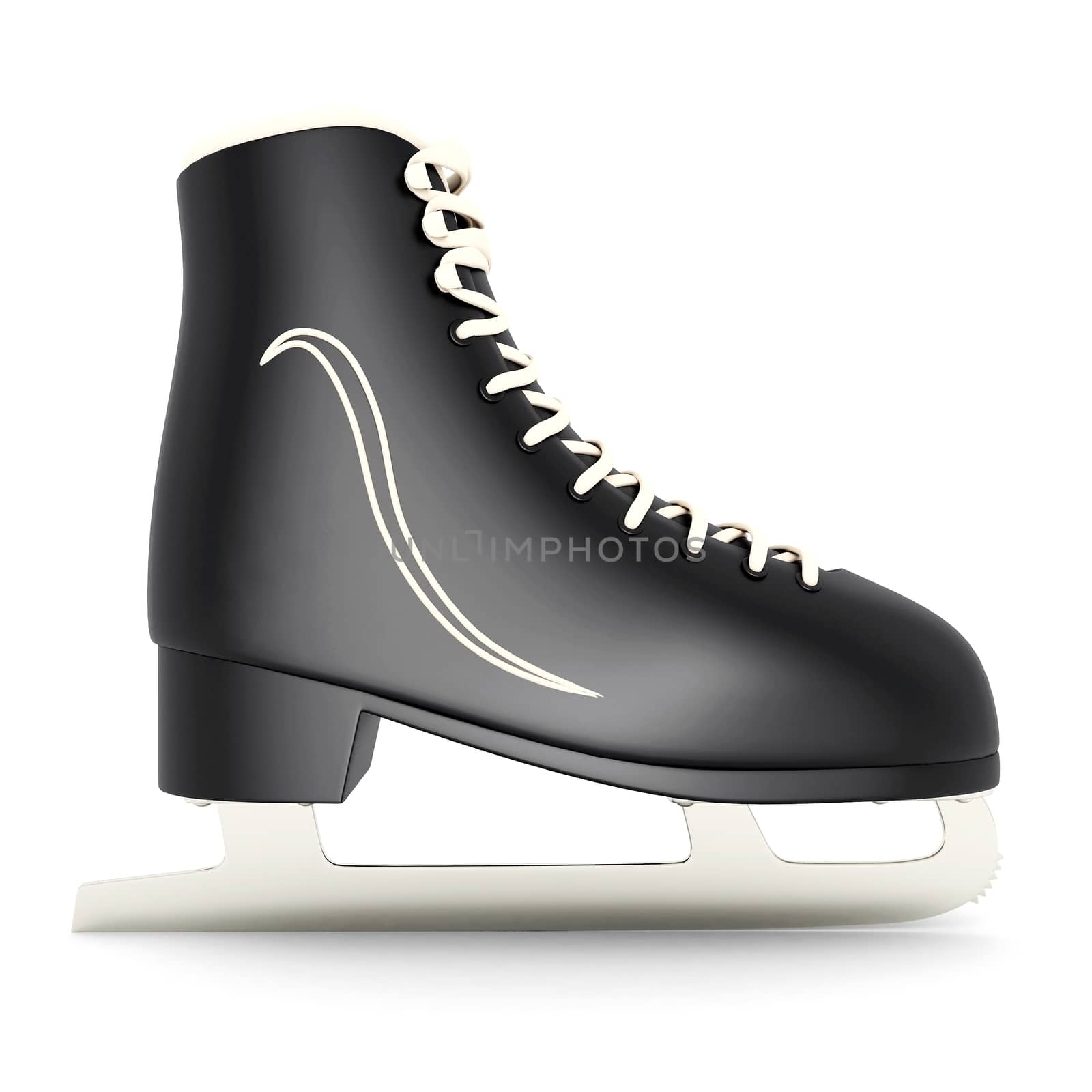 skates for figure skating on a white background
