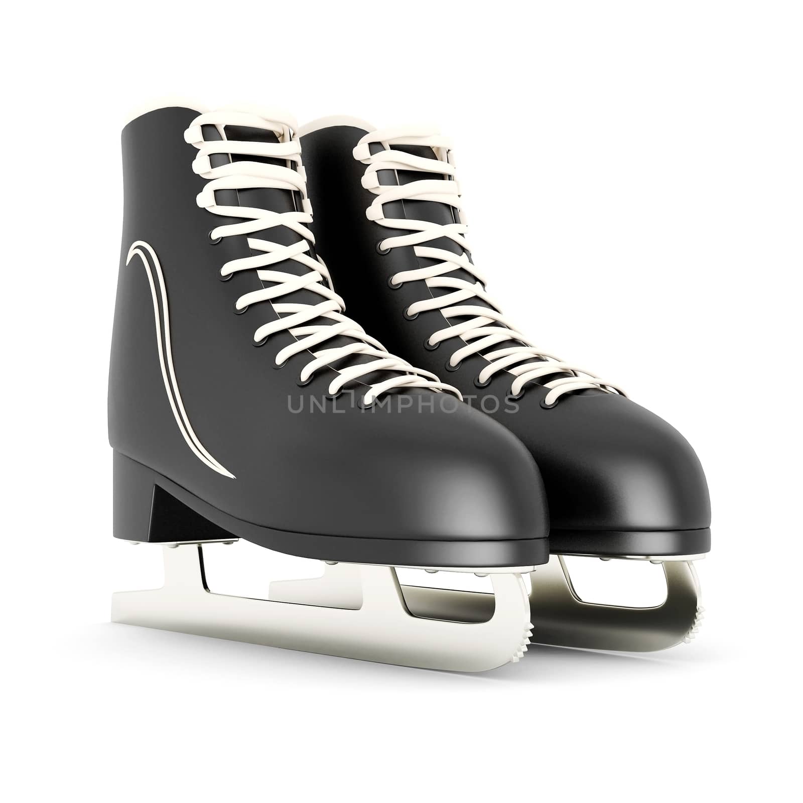 skates for figure skating on a white background