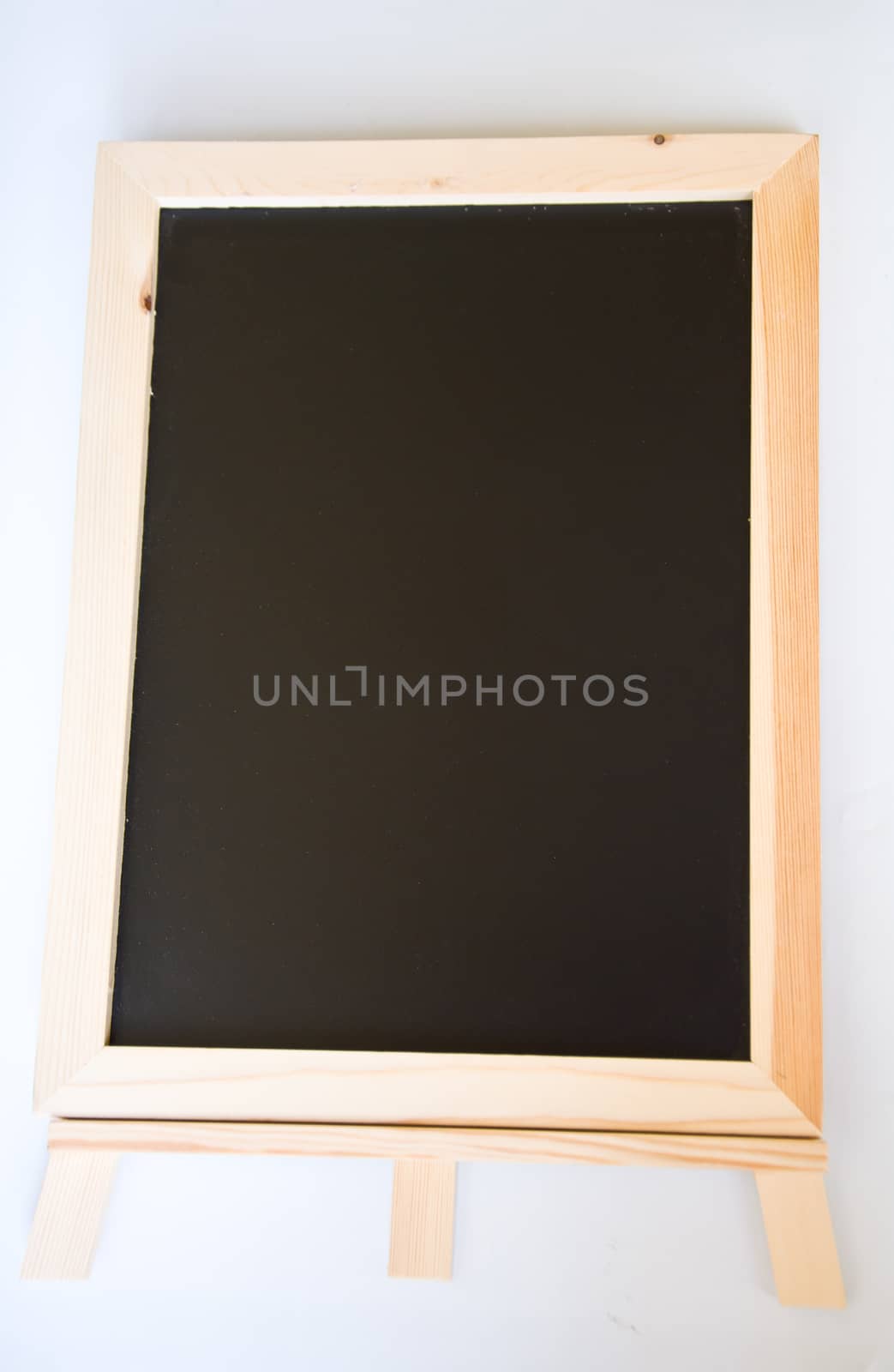 blackboard from wood on white background