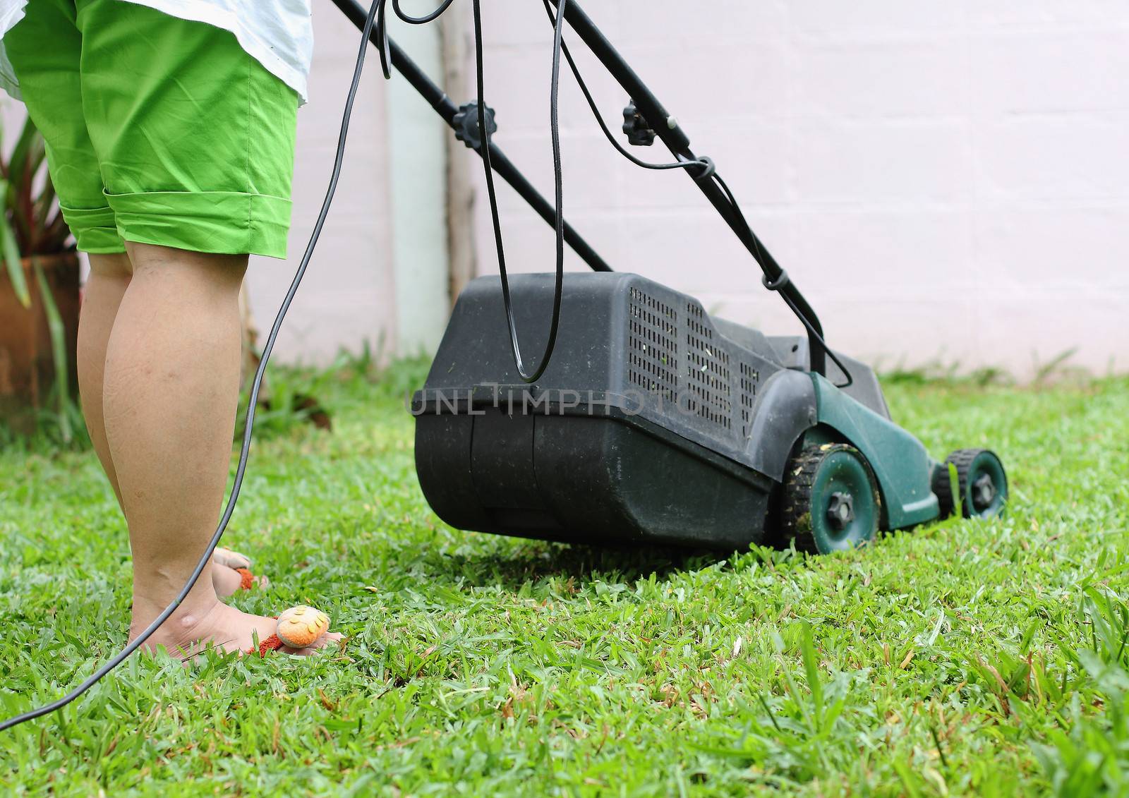 Mower Running in the grass