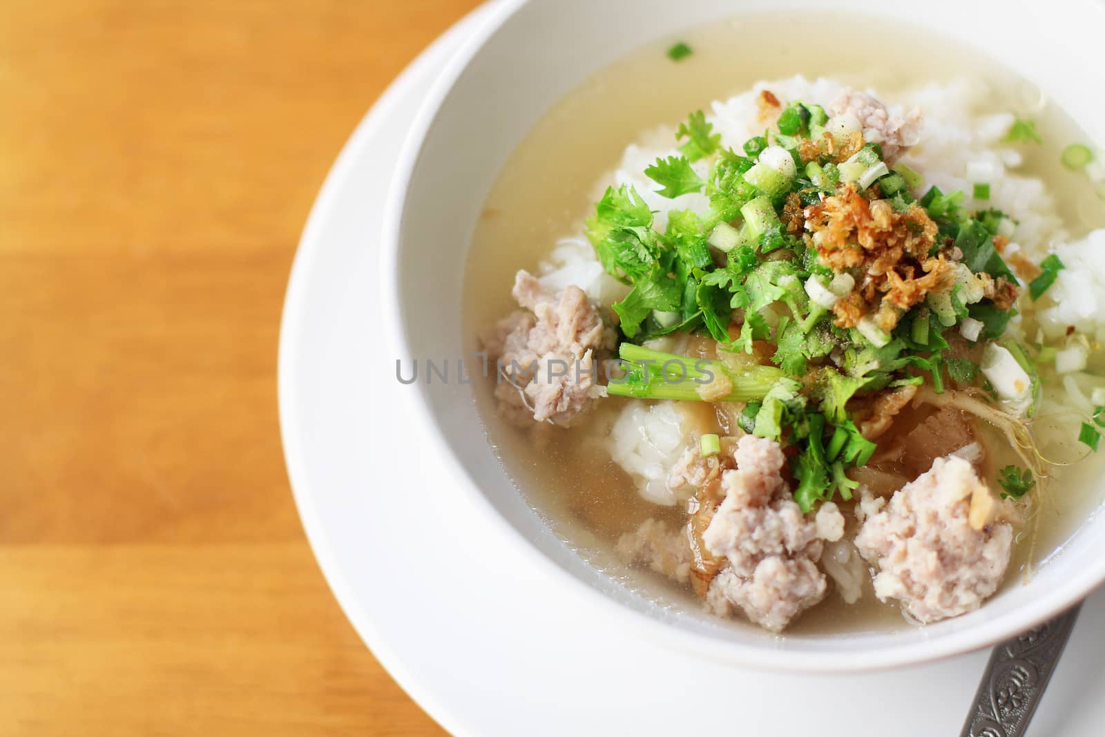 Boiled pork on the table.