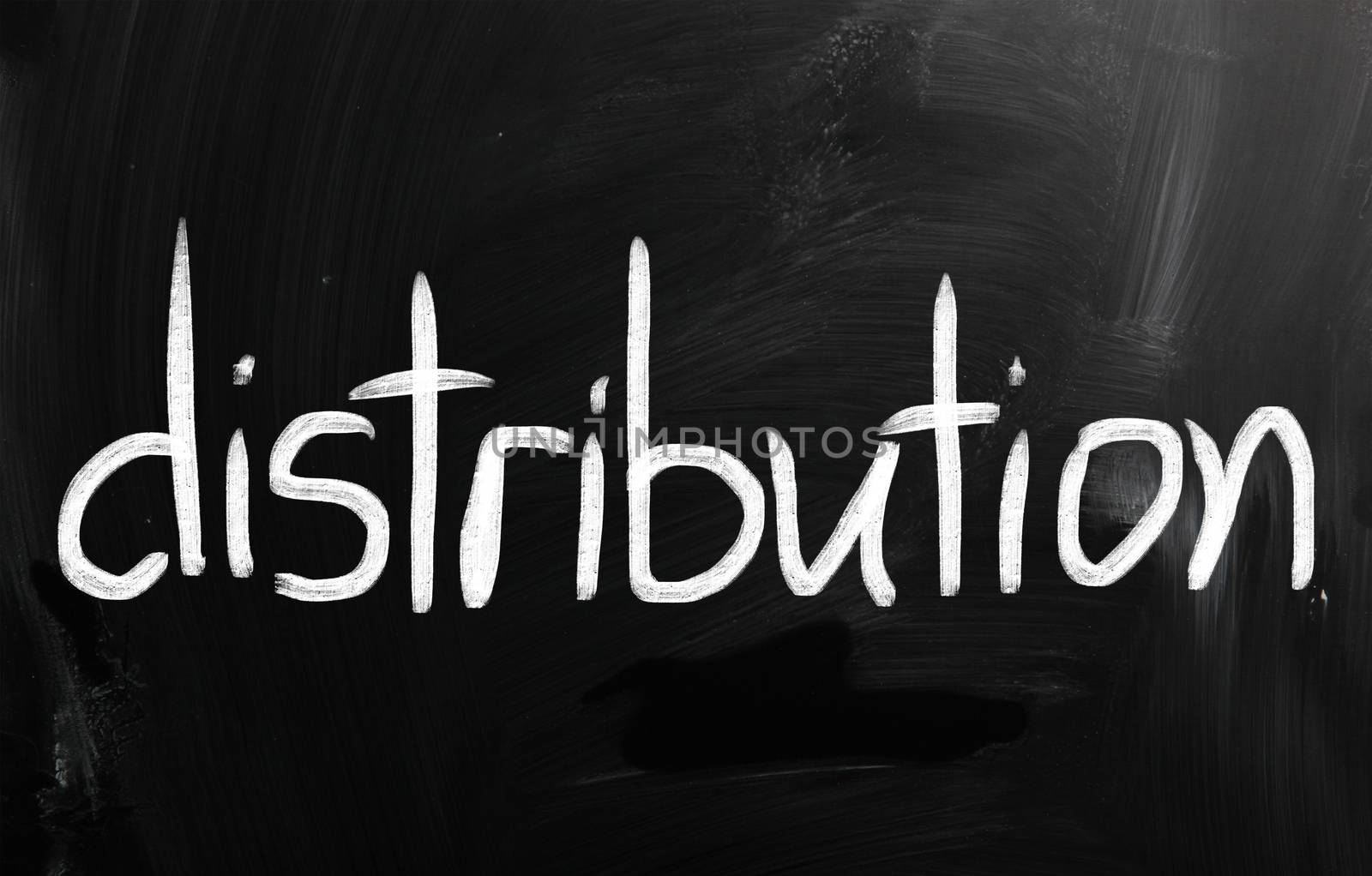 marketing concept handwritten with chalk on a blackboard