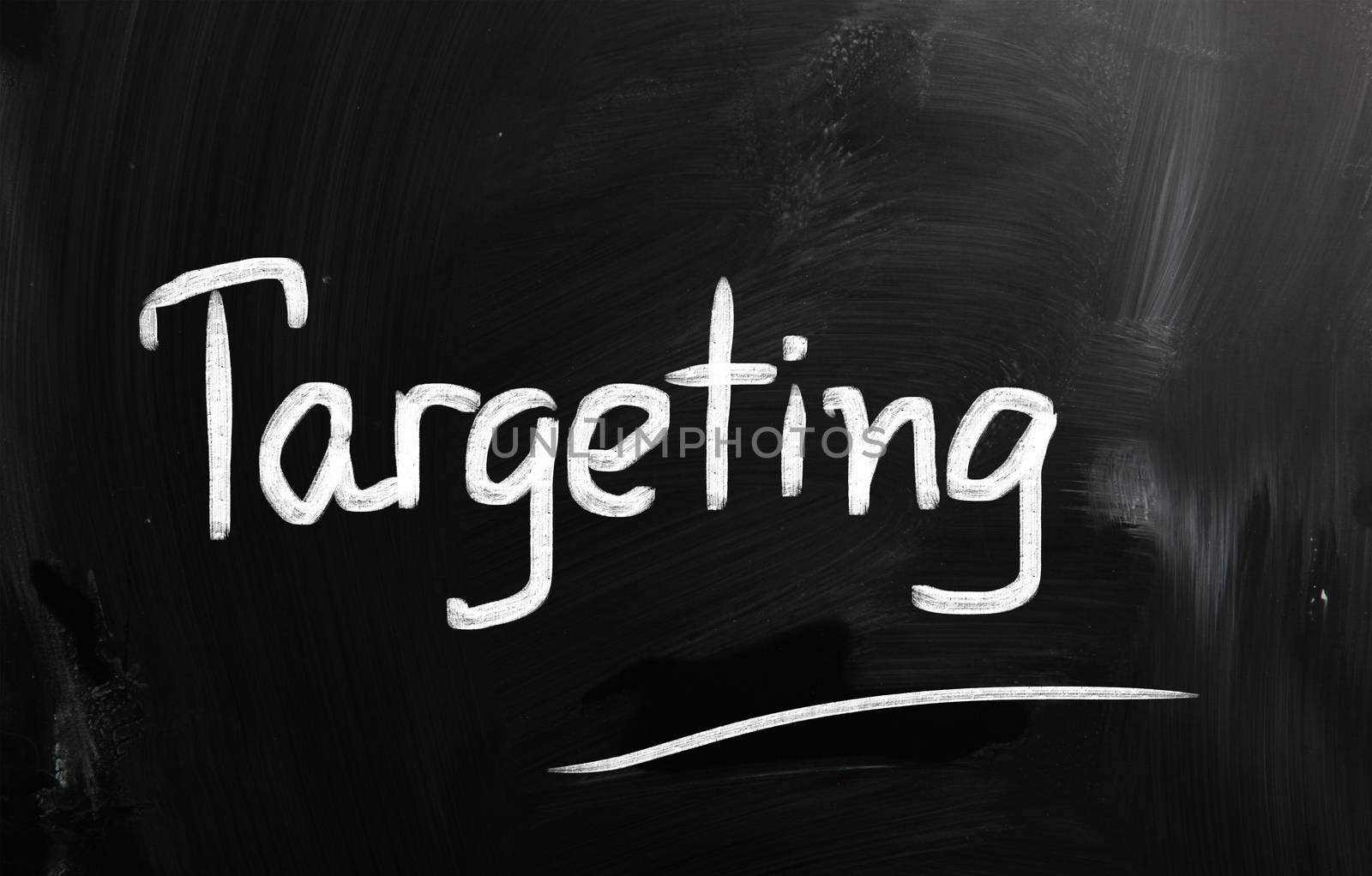 marketing concept handwritten with chalk on a blackboard