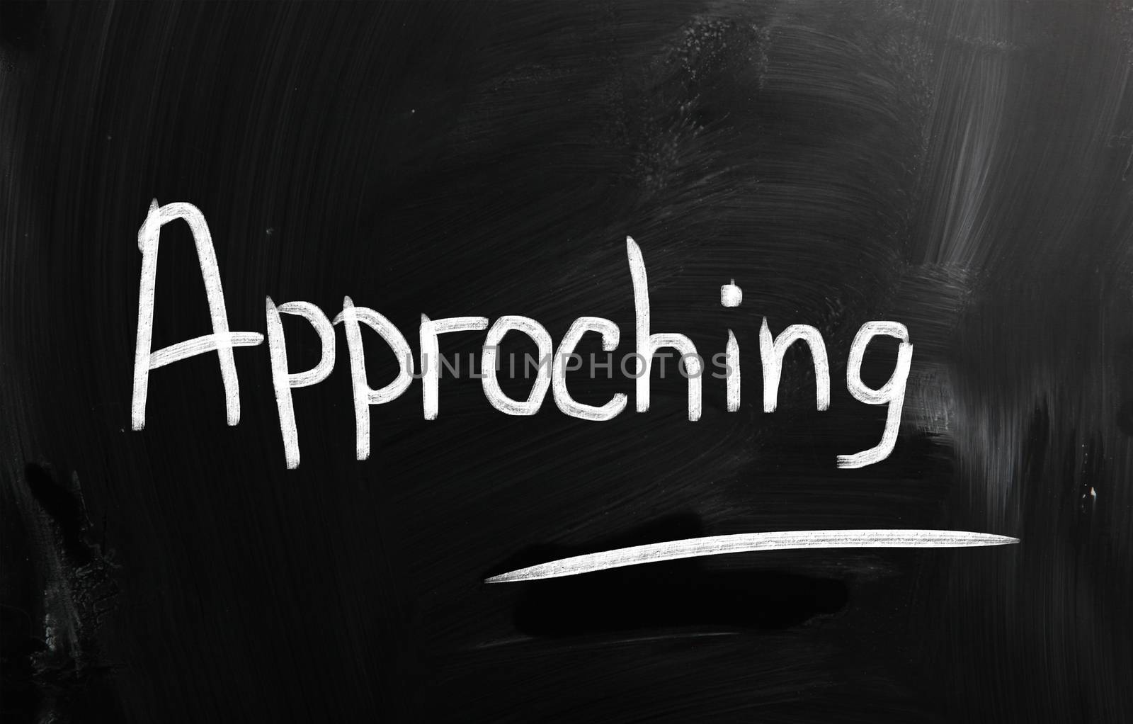 marketing concept handwritten with chalk on a blackboard