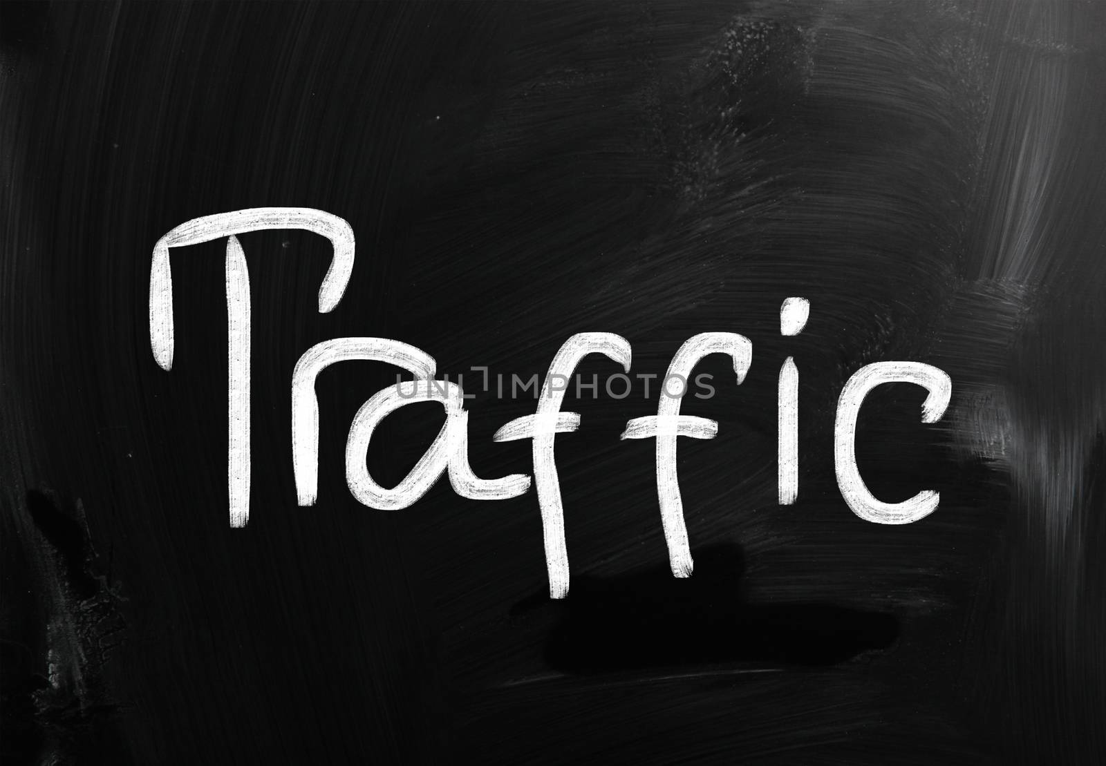 marketing concept handwritten with chalk on a blackboard