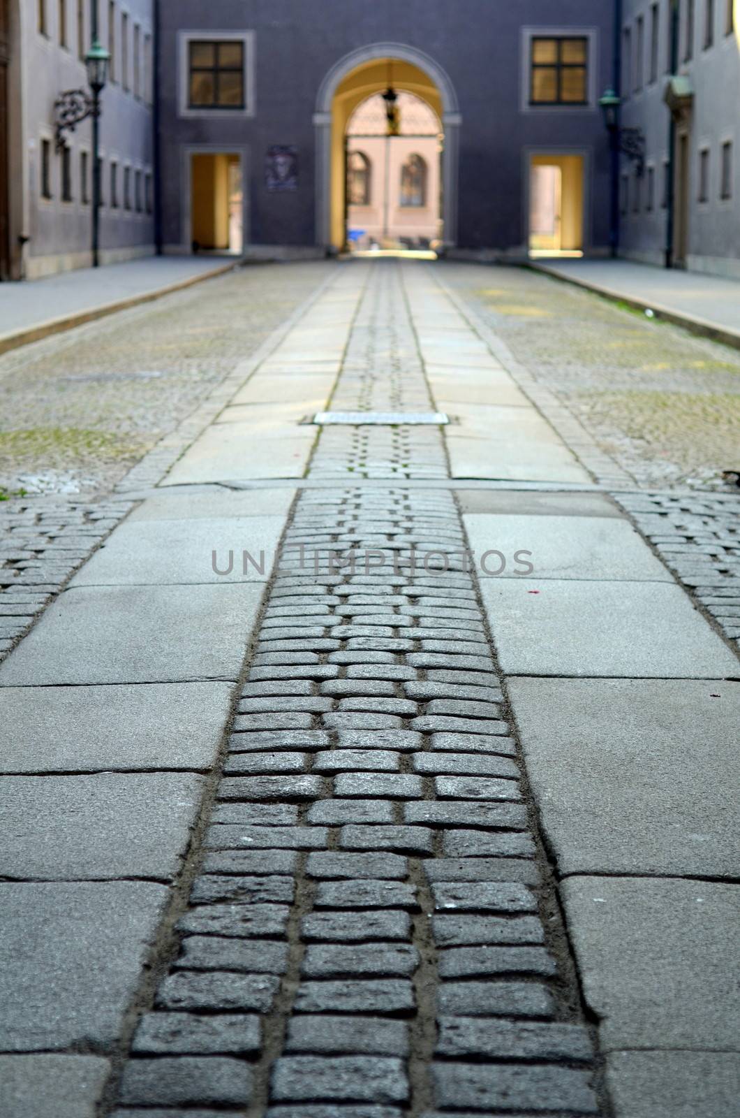 Architecture Detail Of A Grand European Courtyard (With Shallow DoF)