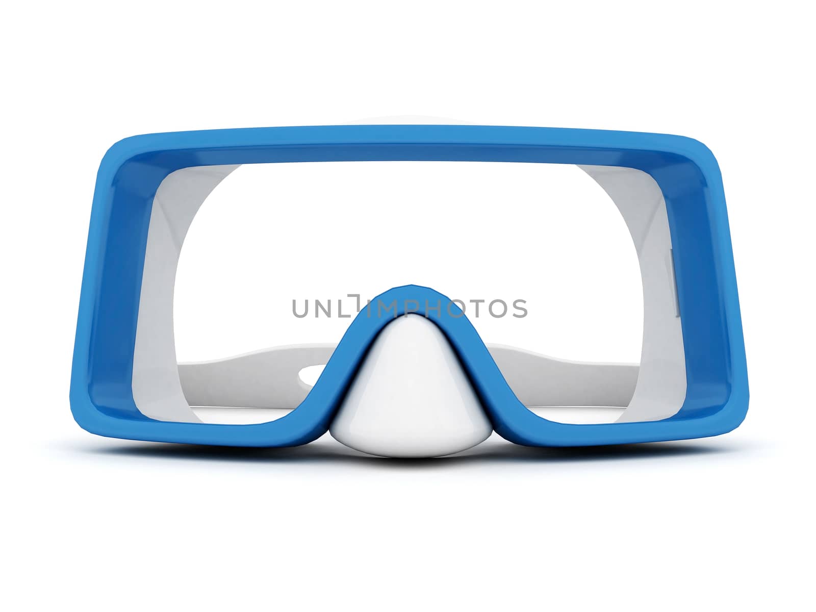 blue mask isolated on a white background