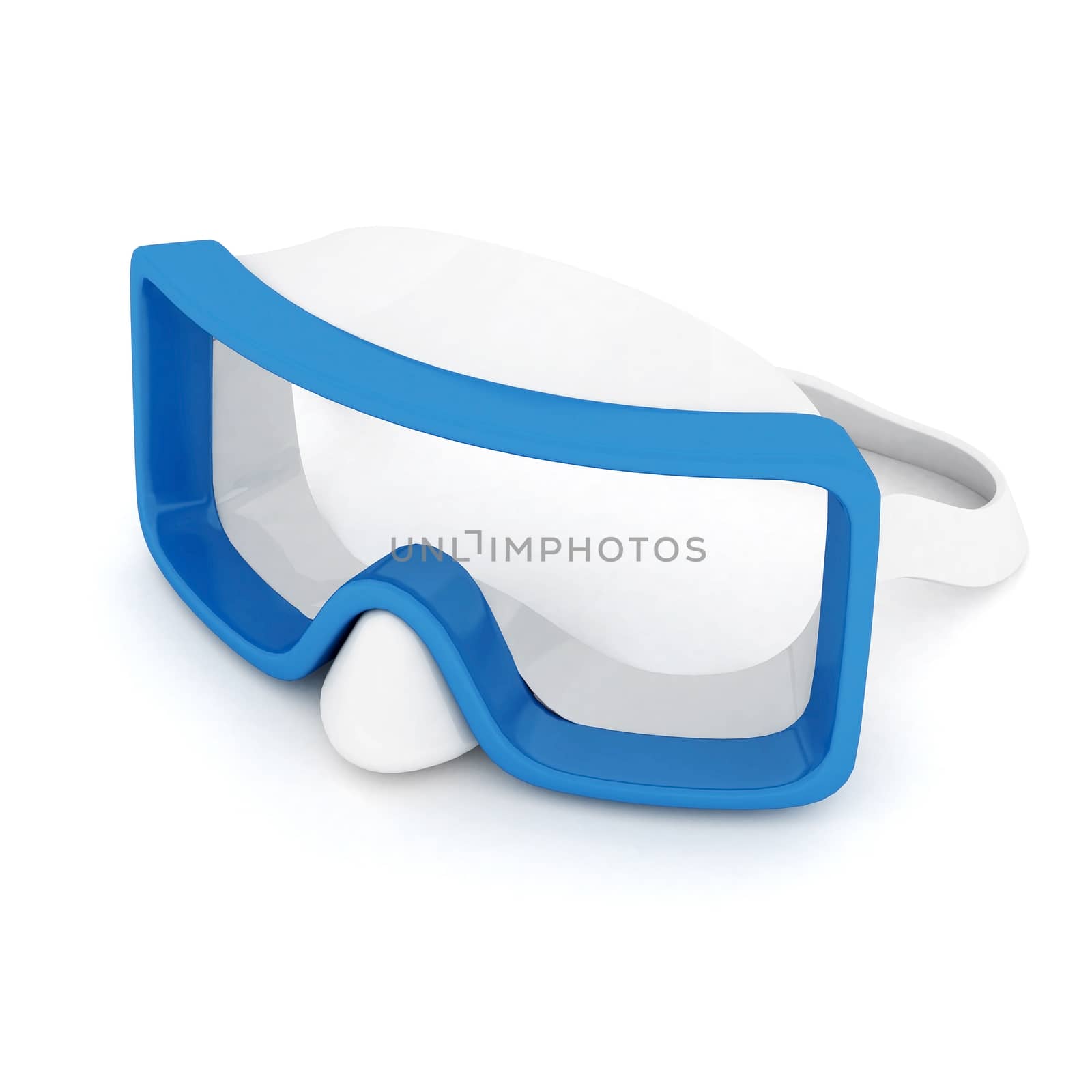blue mask isolated on a white background