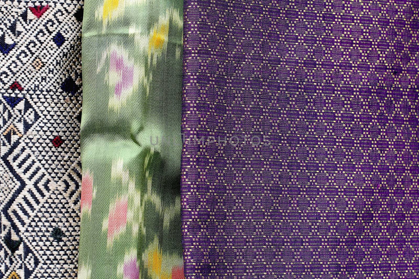 Closeup pattern silk Thailand.