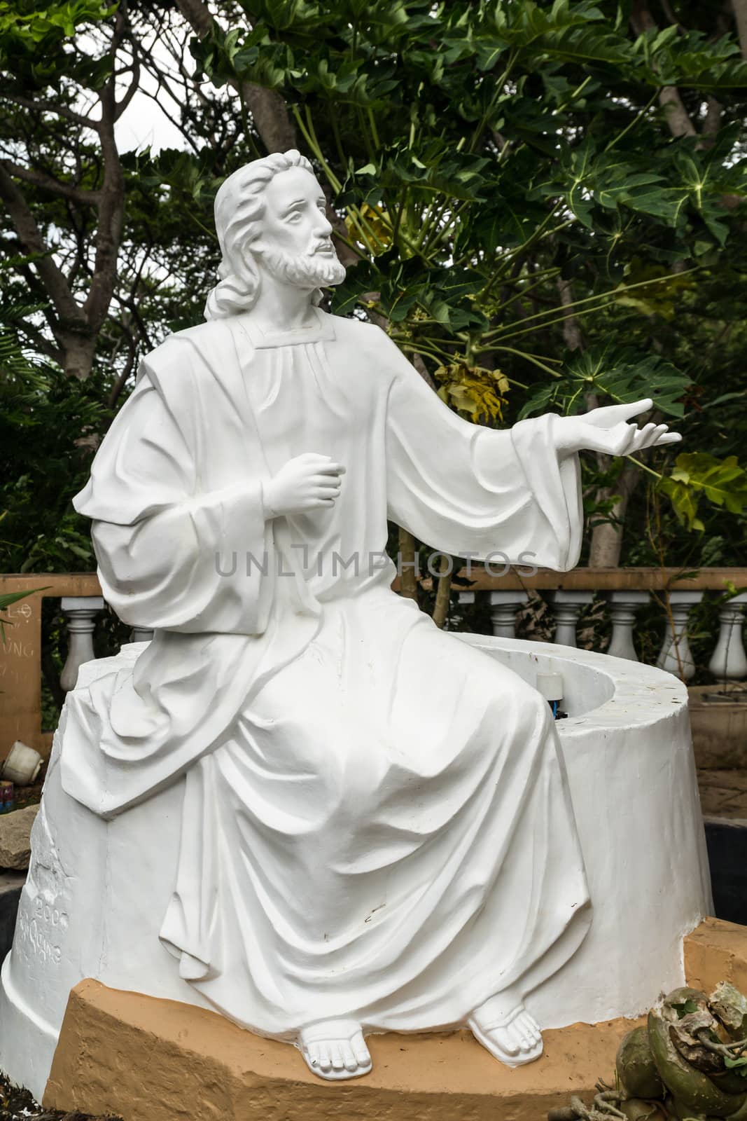 White Jesus statue by lavoview