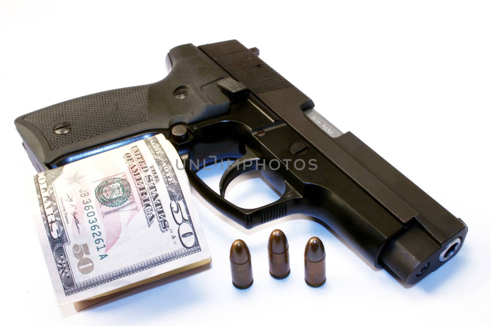 Big gun, US dollars and bullets