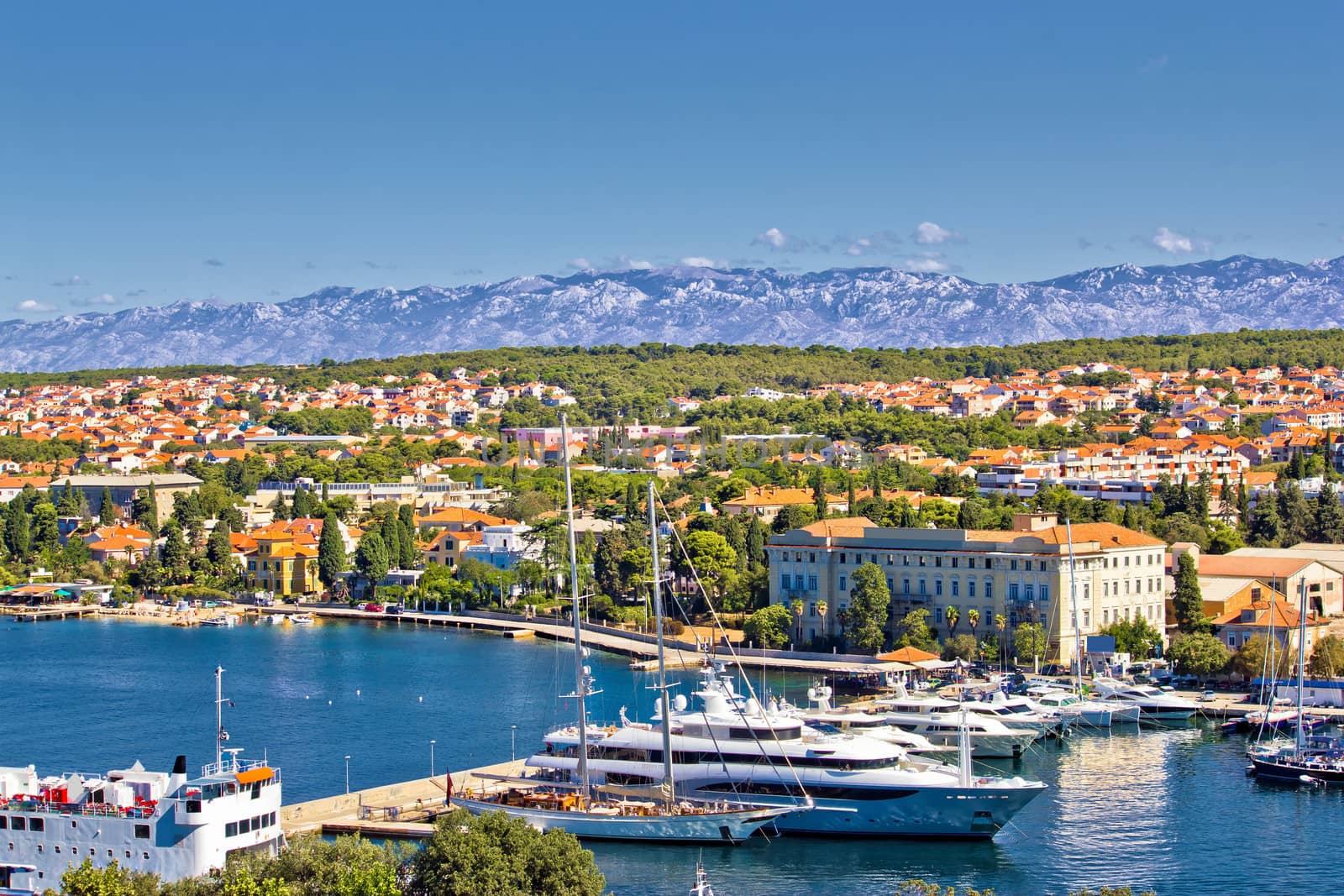 City of Zadar harbor and Velebit mountain by xbrchx