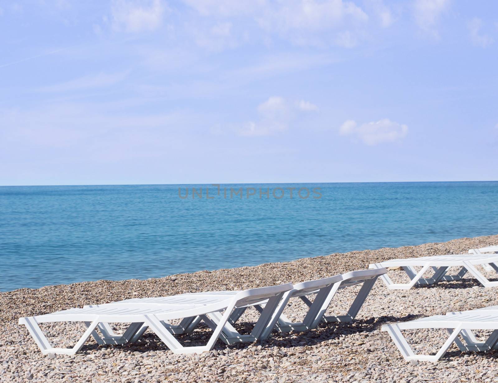 loungers on the beach