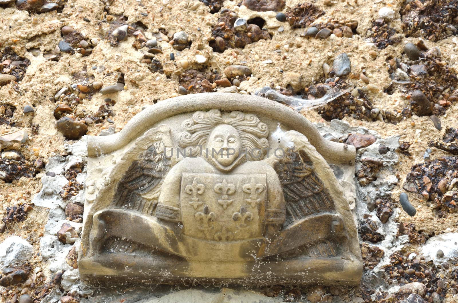 Stone detail above door