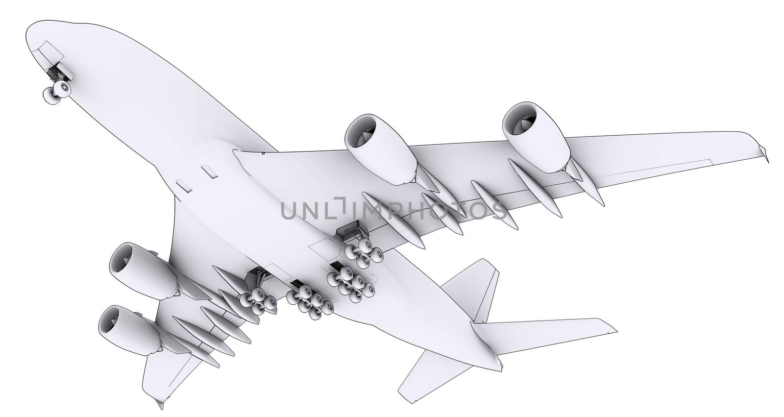 Large white plane by cherezoff