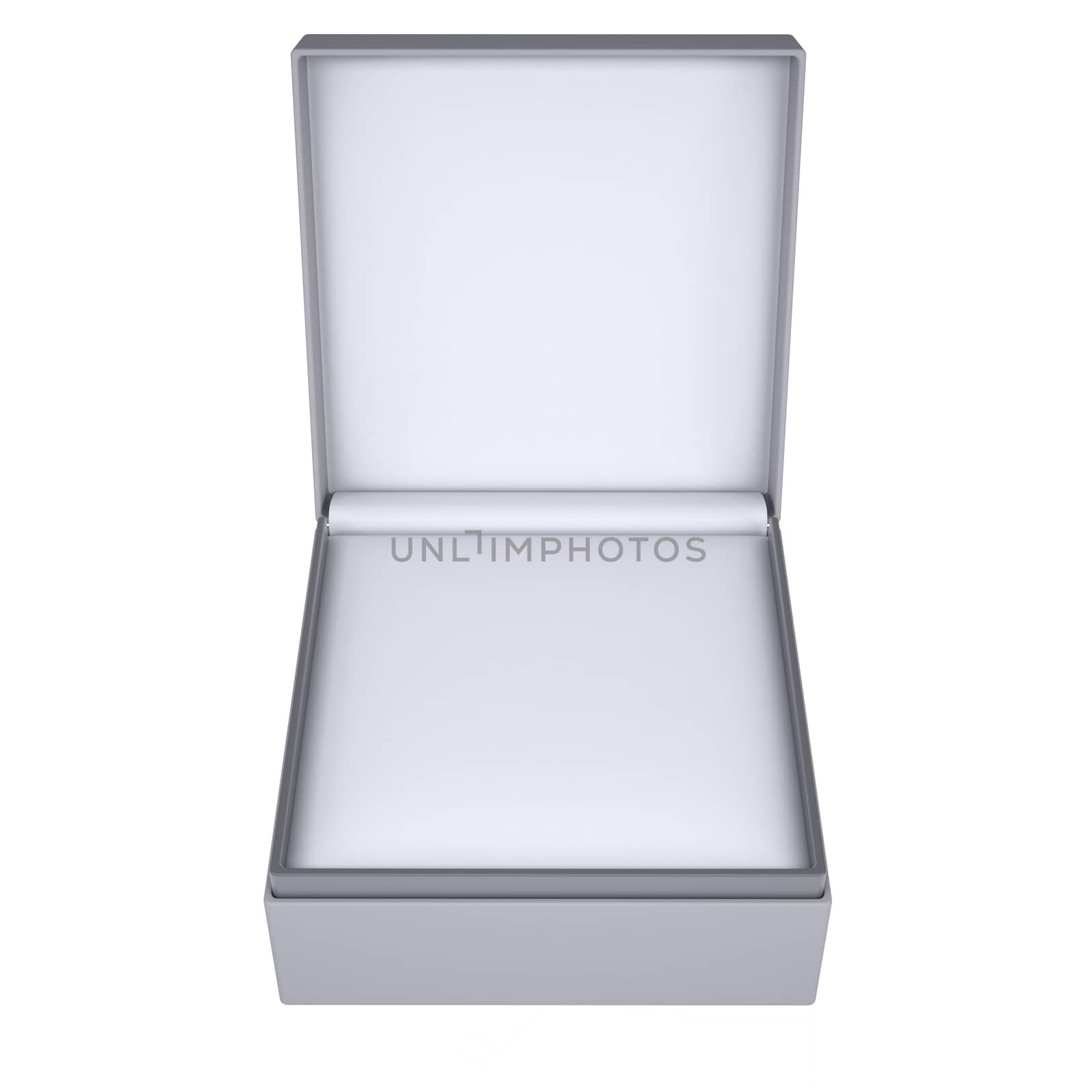 Open gift box. 3d render isolated on white background