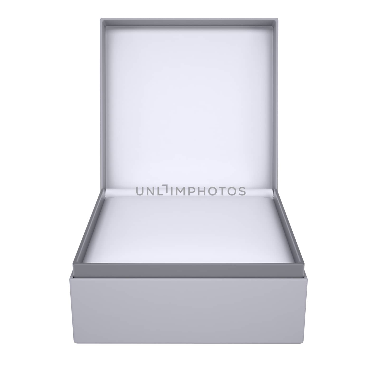 Open gift box. 3d render isolated on white background