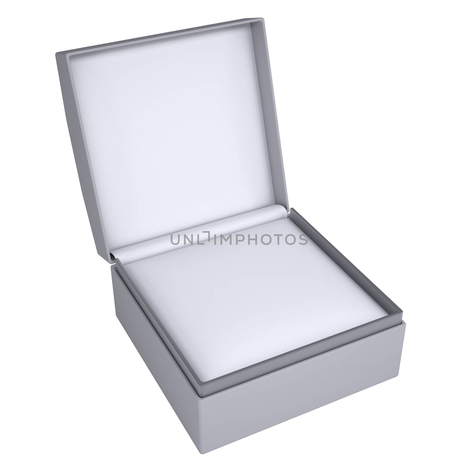 Open gift box. 3d render isolated on white background