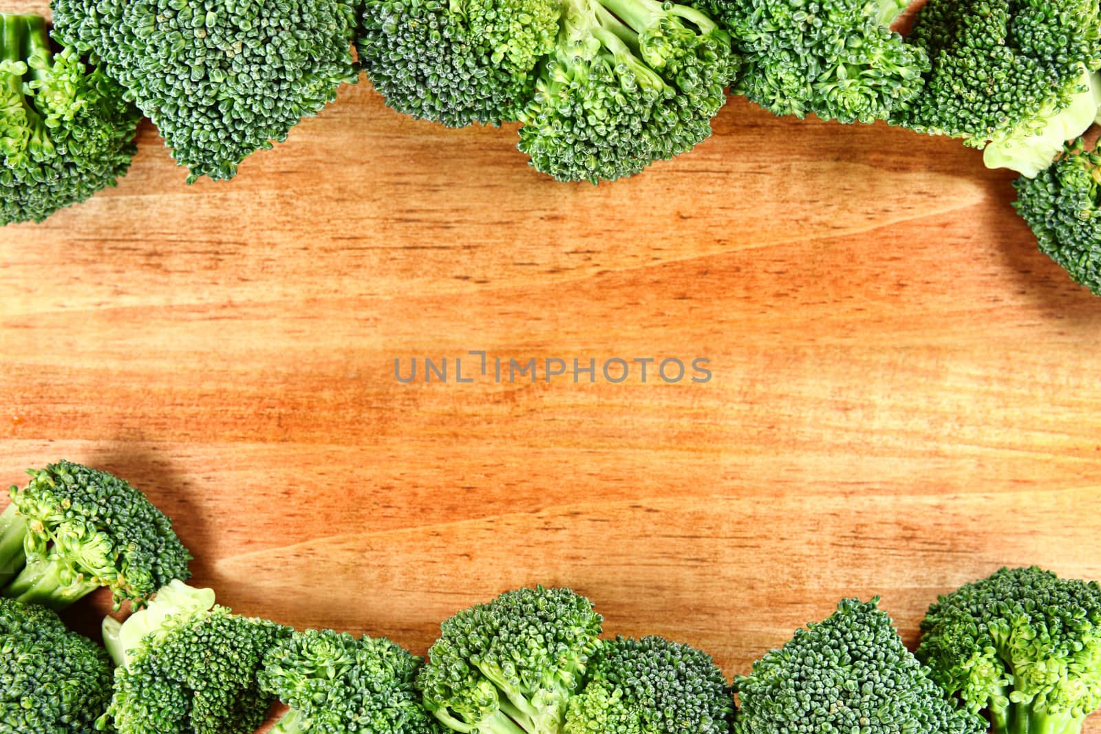 Image With Border of Healthy Broccoli by tobkatrina