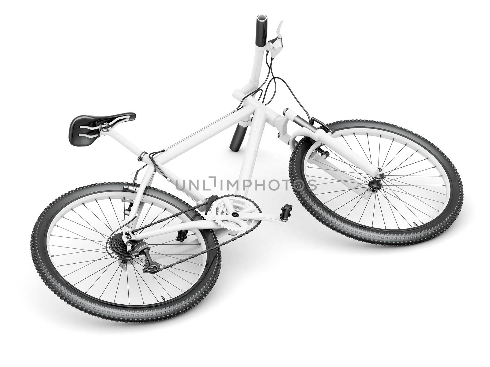 mountain bike on a white background