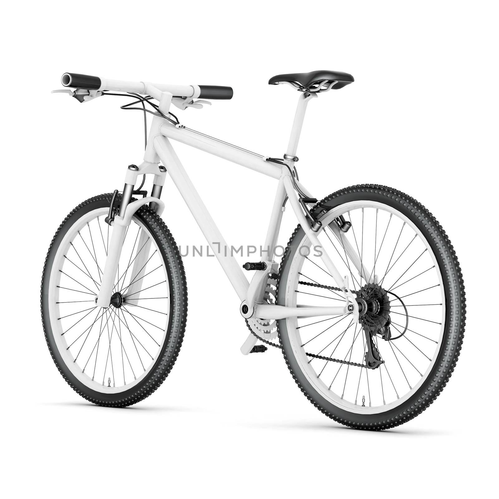 mountain bike on a white background