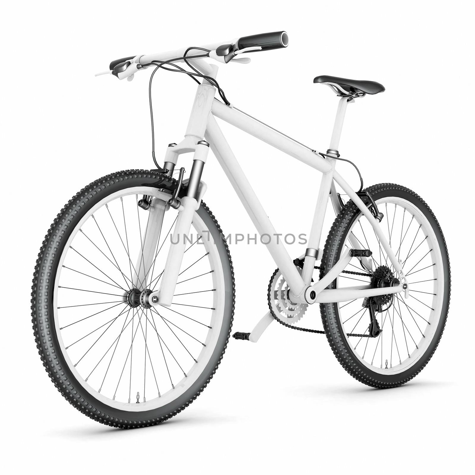 mountain bike on a white background