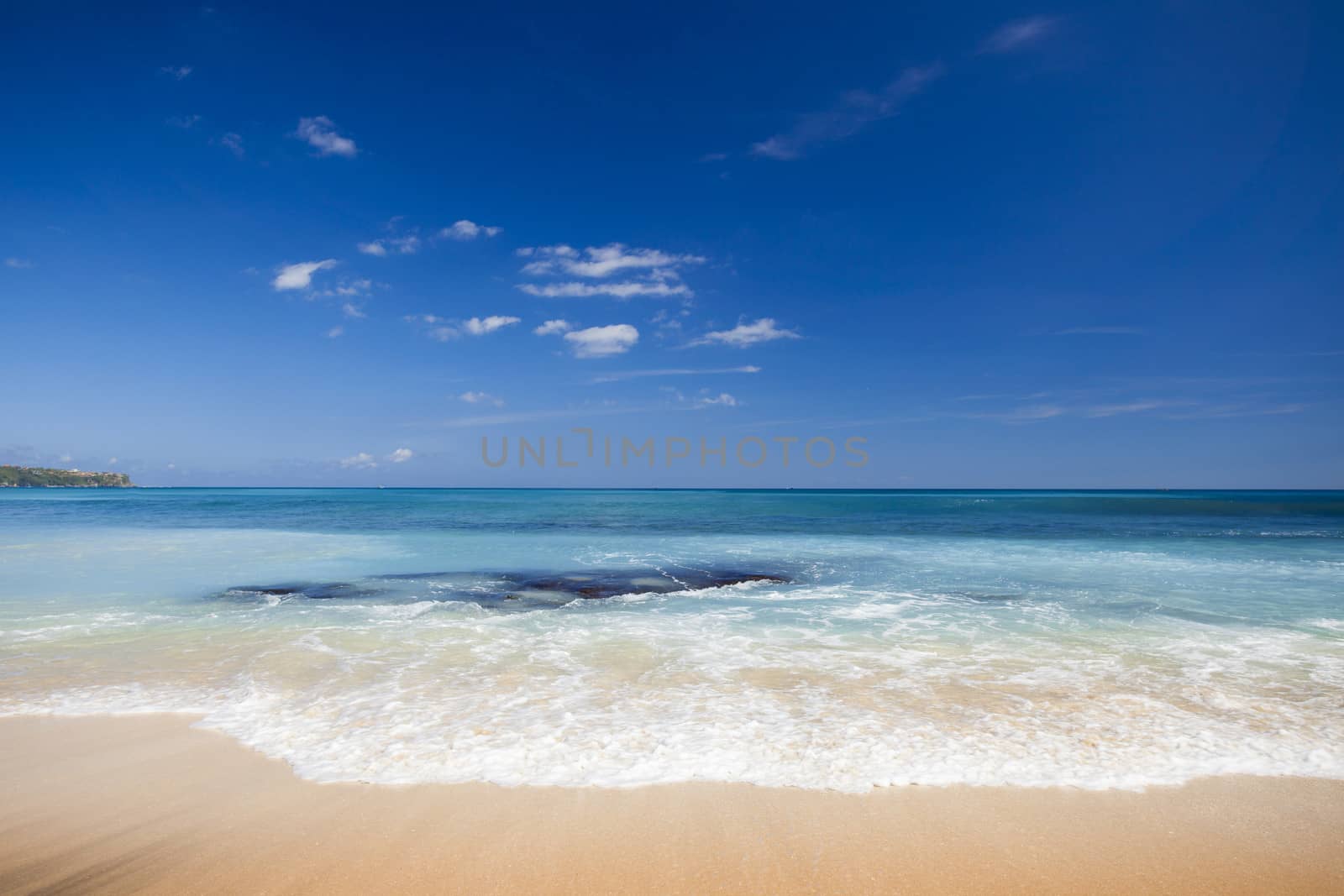 Beautiful landscape picture of a white sand tropical beach