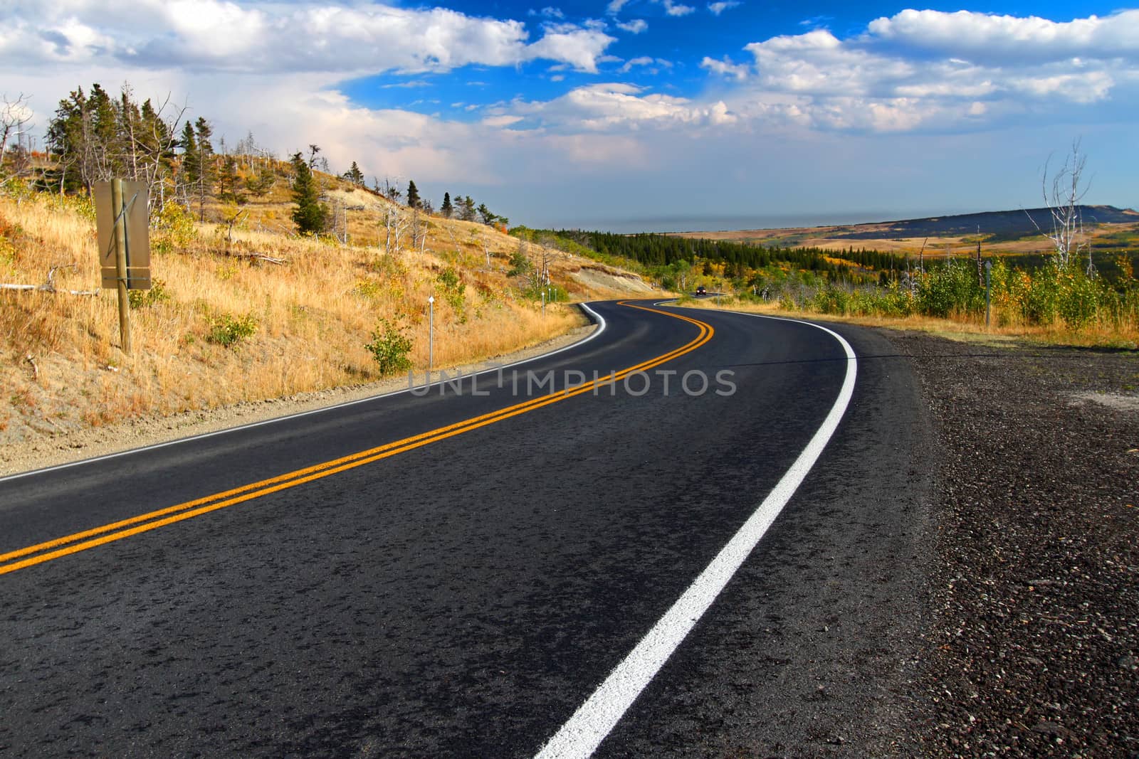 Glacier County Montana Roadway by Wirepec