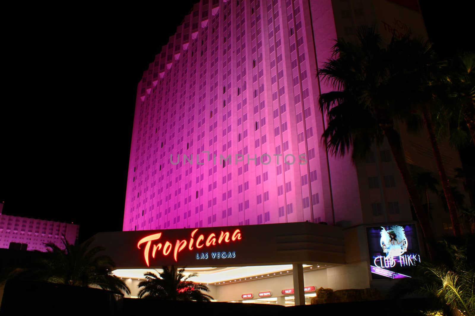 Las Vegas, USA - October 29, 2011: The Tropicana Las Vegas Hotel and Casino is located on the famous Las Vegas Strip in Nevada.  It is one of the oldest hotels on the Strip, being opened in 1957.