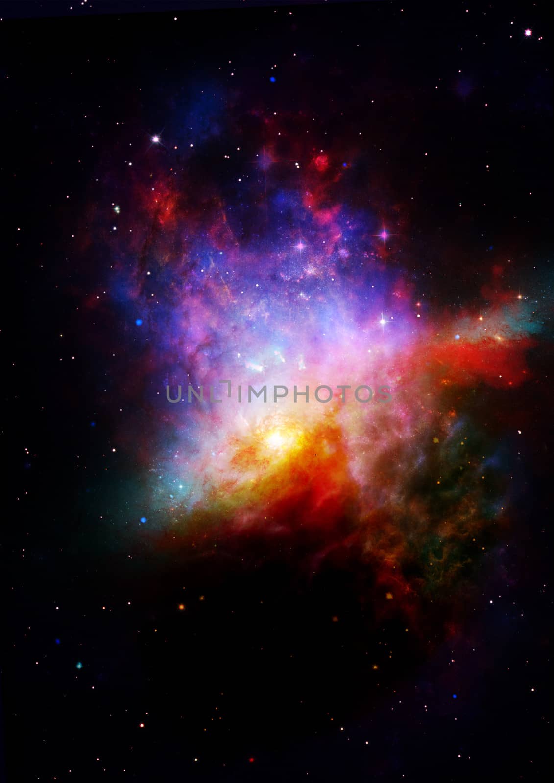 Far being shone nebula and star field against space. "Elements of this image furnished by NASA".