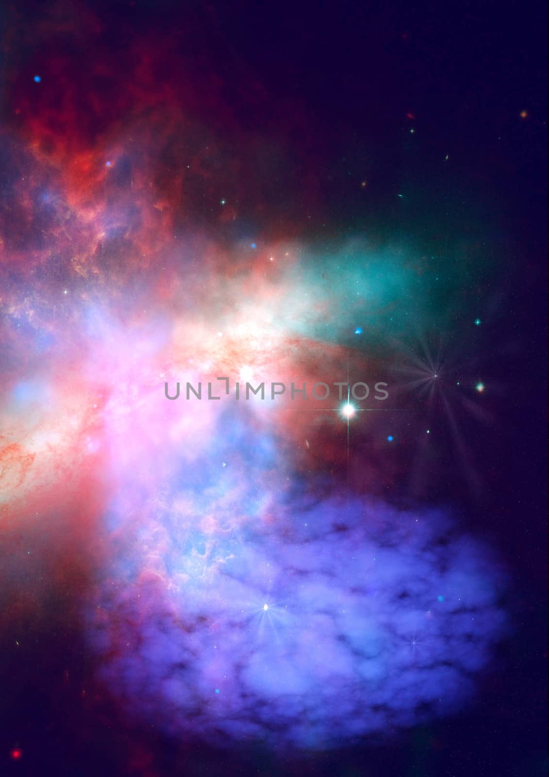 Far being shone nebula and star field against space. "Elements of this image furnished by NASA".