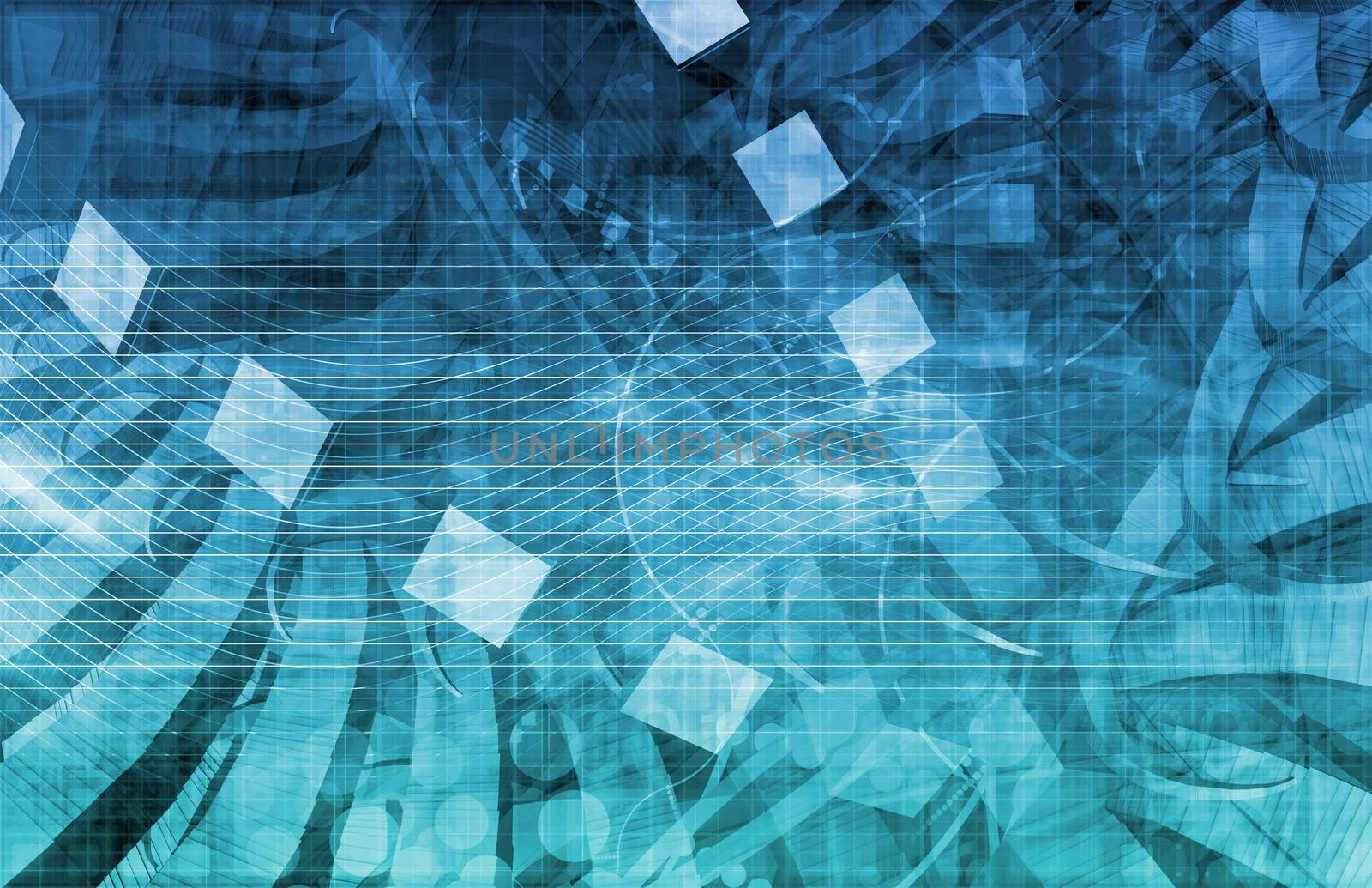 Digital Signal Technology Abstract as Pattern Art