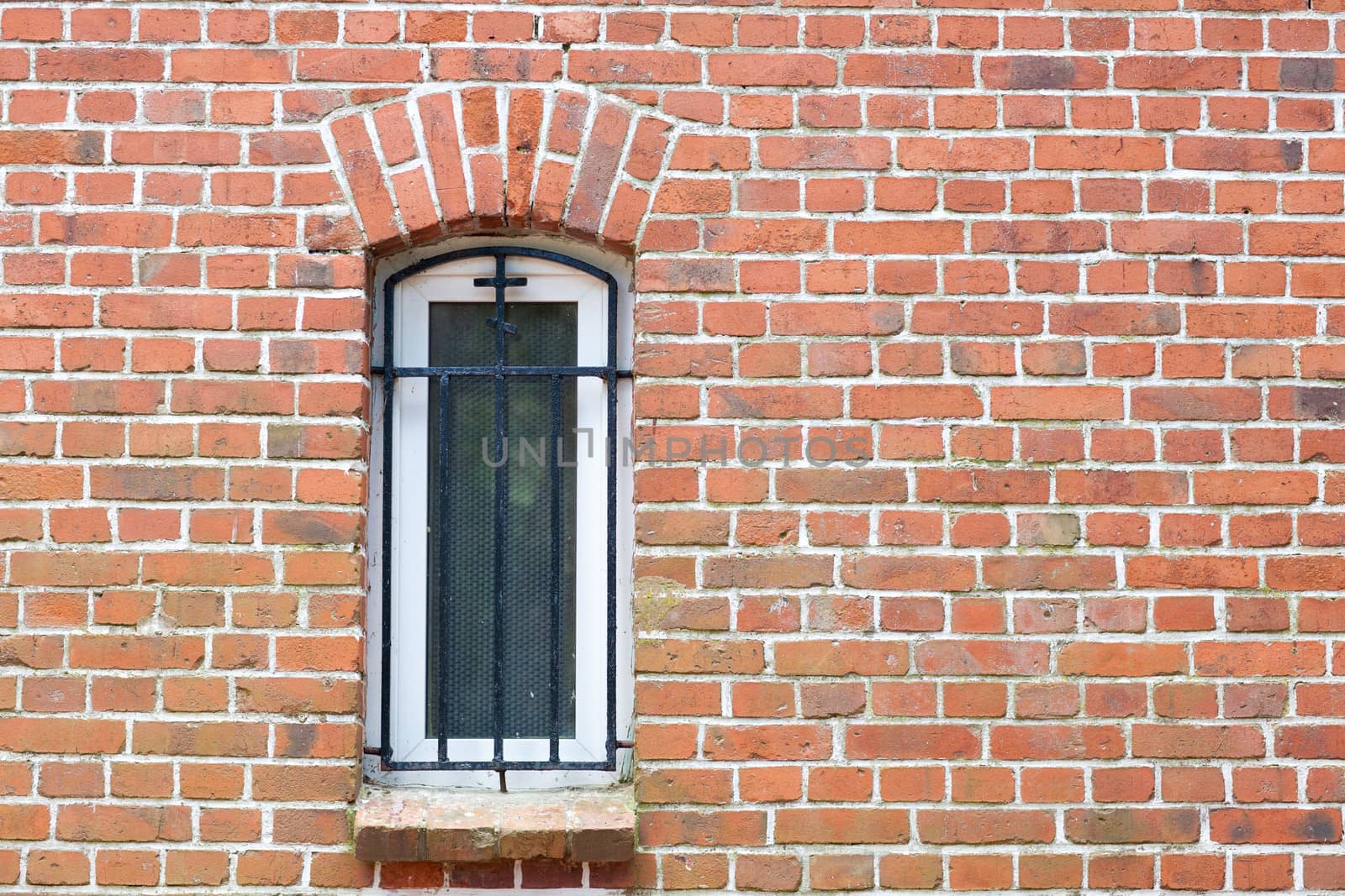 window on the wall of the church