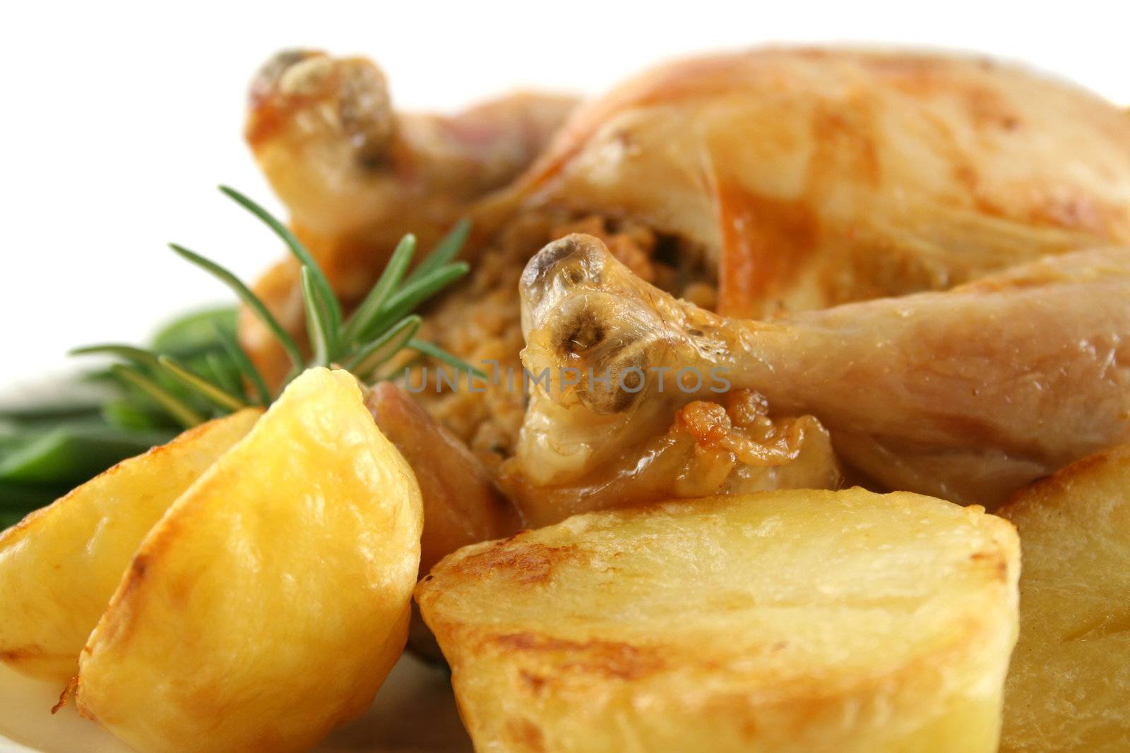 Chicken And Baked Potatoes by jabiru