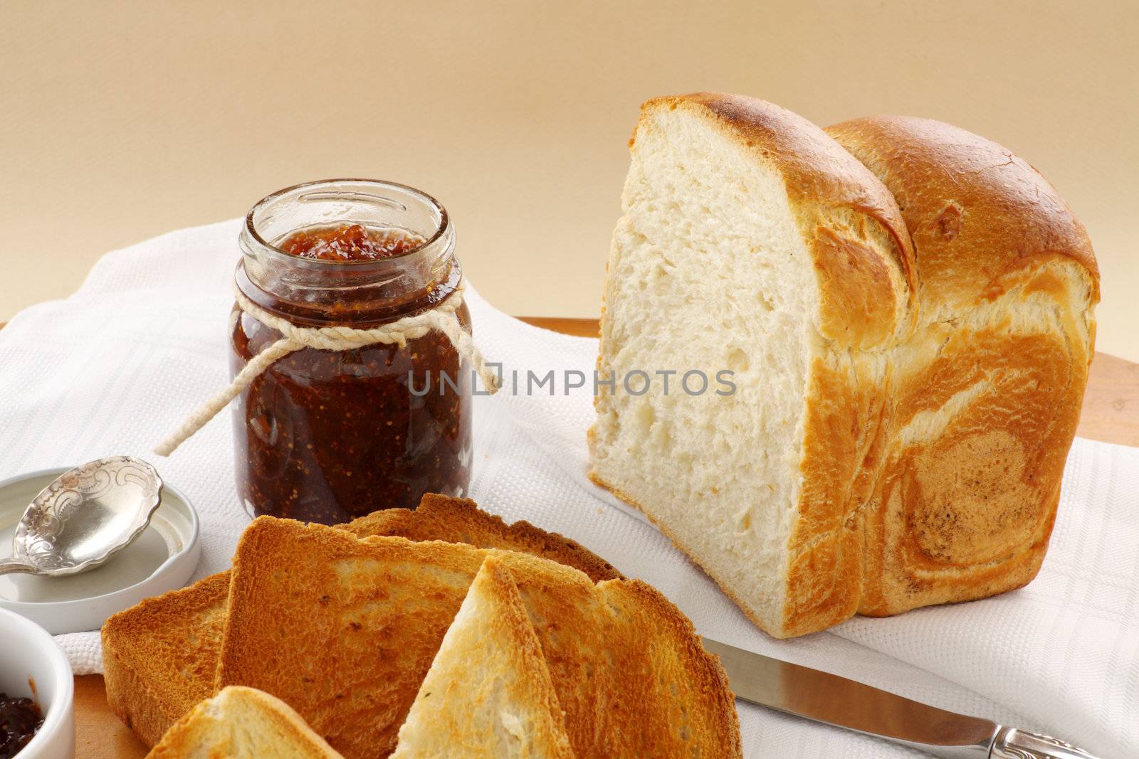 Fig Jam And Bread by jabiru