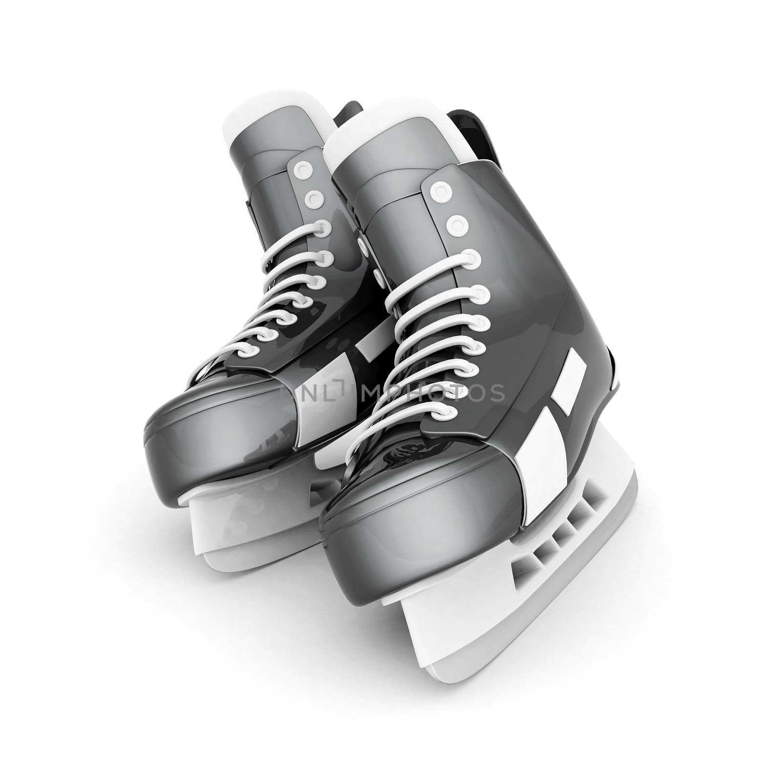 hockey equipment isolated on a white background