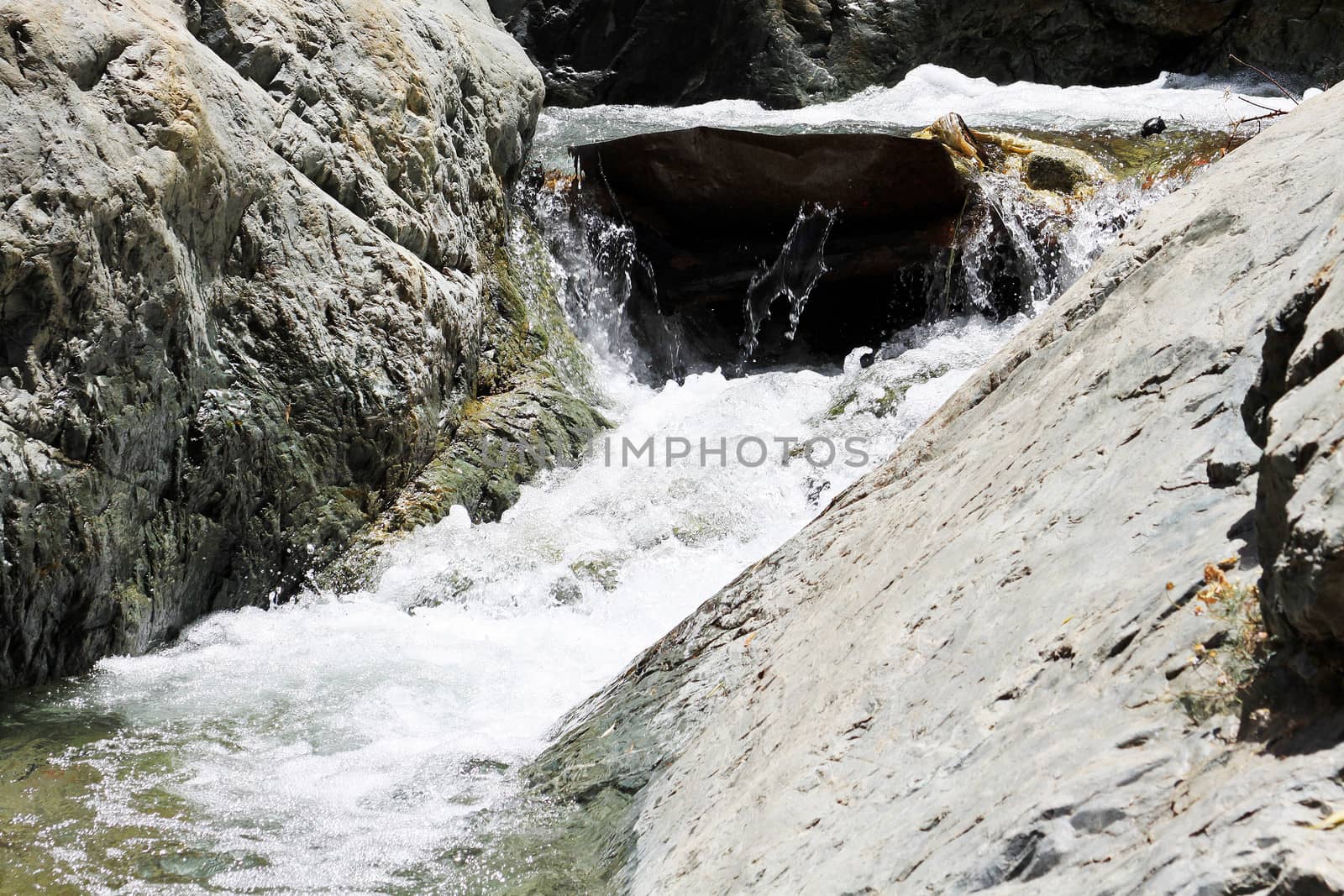 Beautiful waterfall in mountains
