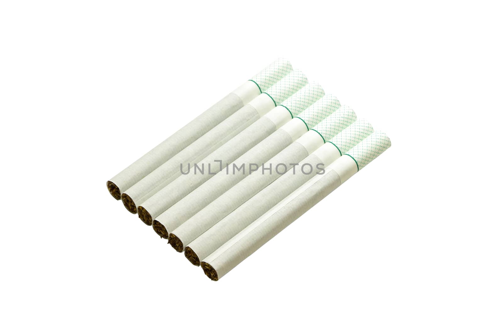 A Lots of Cigarettes Cliping mask on white background.