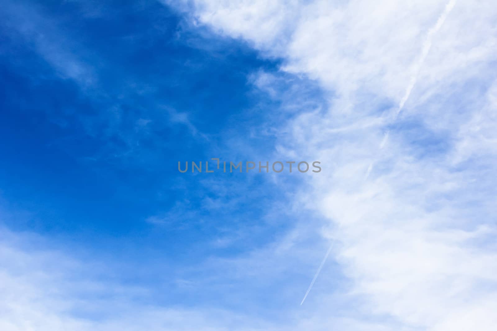 Blue sky and white clouds for background