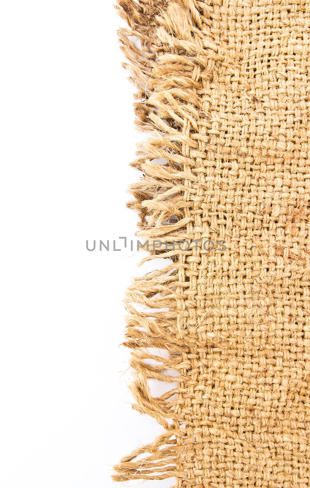 Perfect old cloth sack isolated on white background