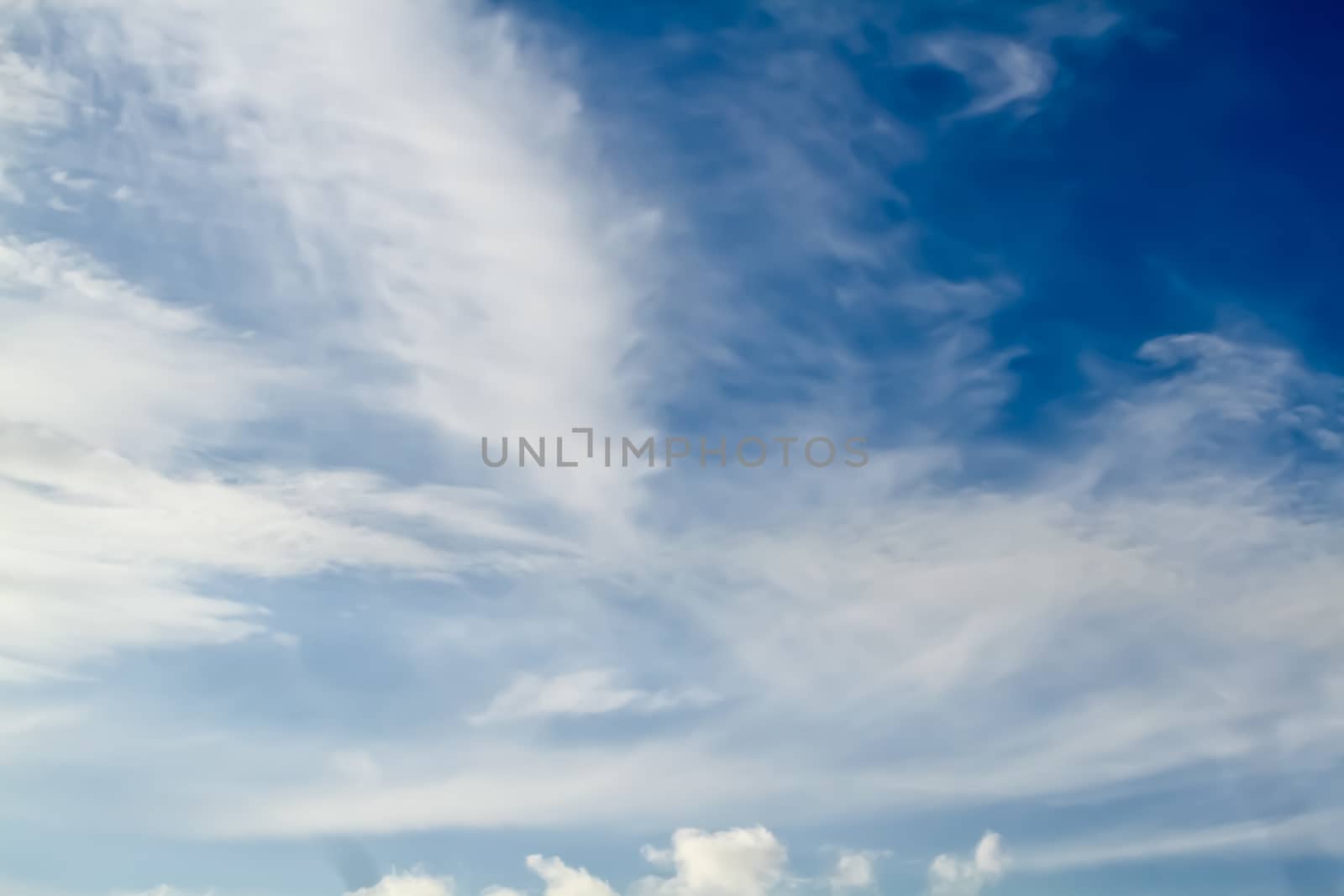 Blue sky and white clouds for background