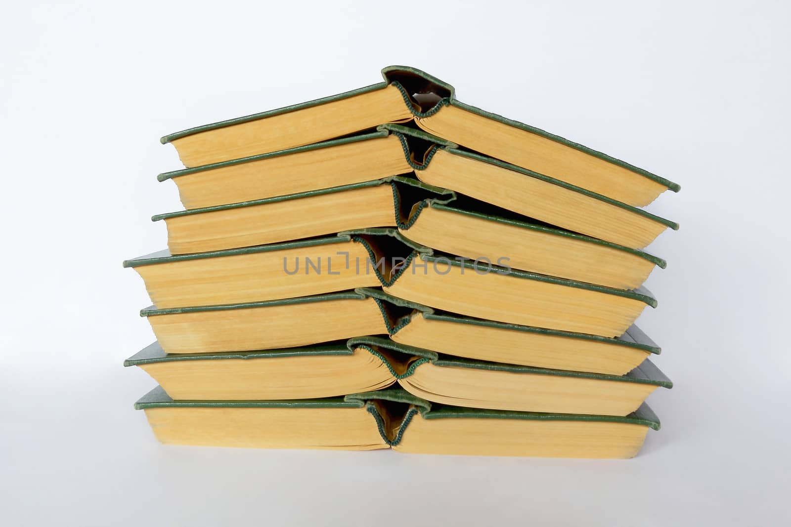 Image of stack old hardcover bound books