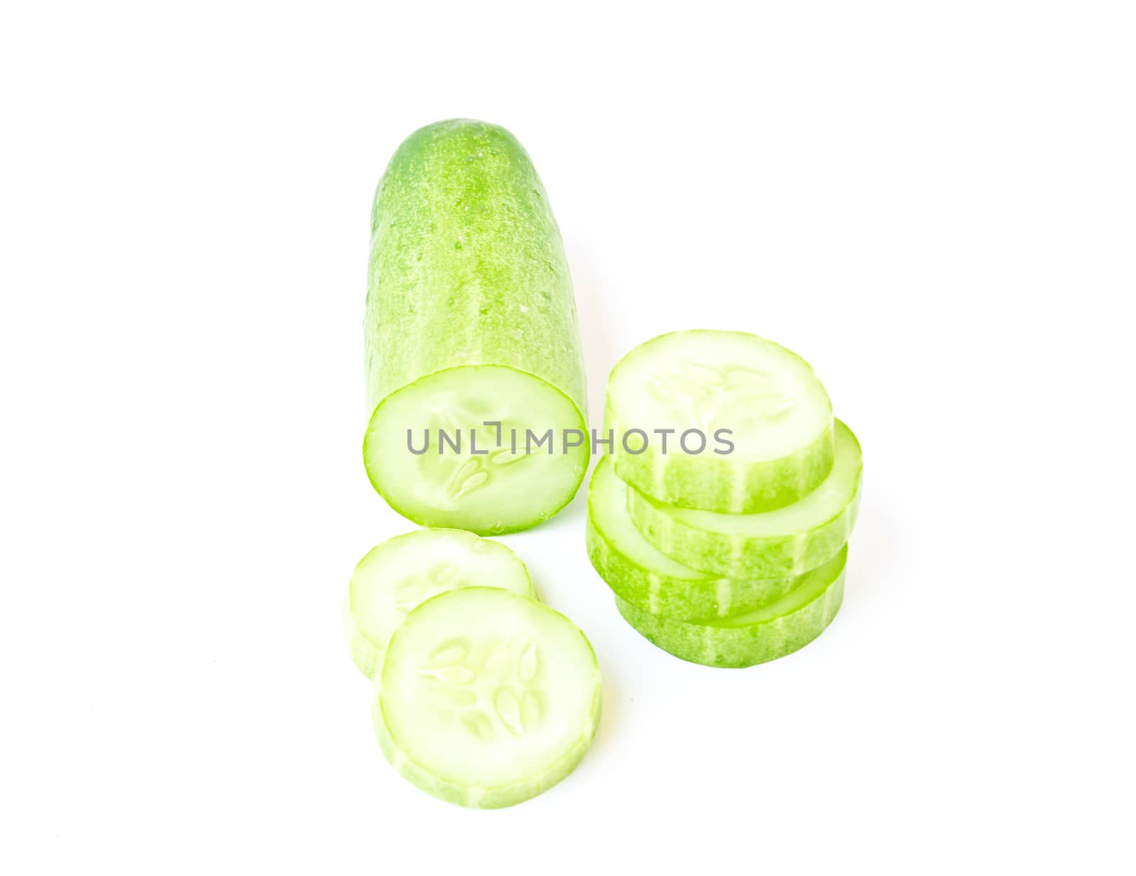 Cucumber isolated on white background