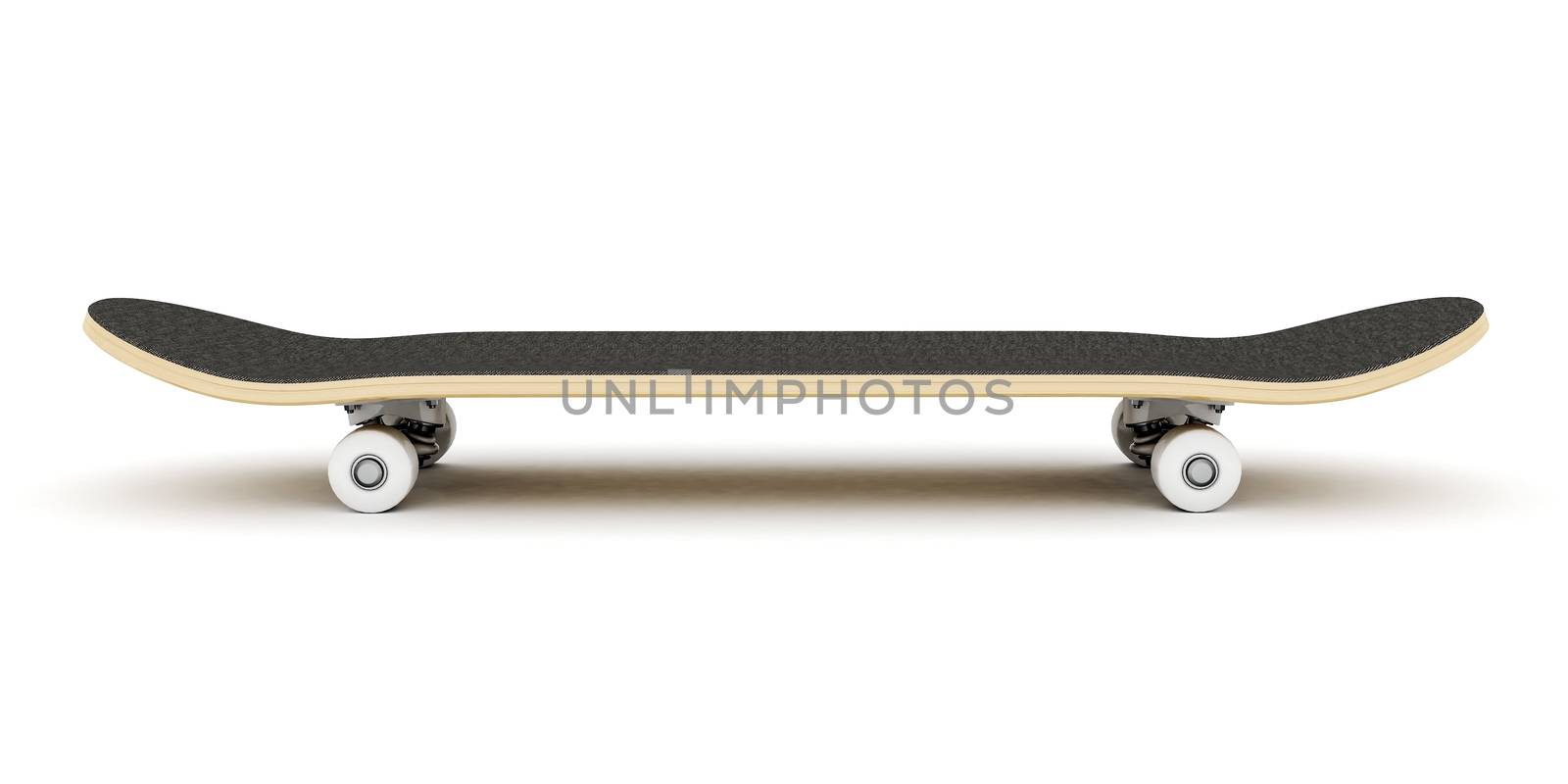 brand new skateboard, pictured on a white background