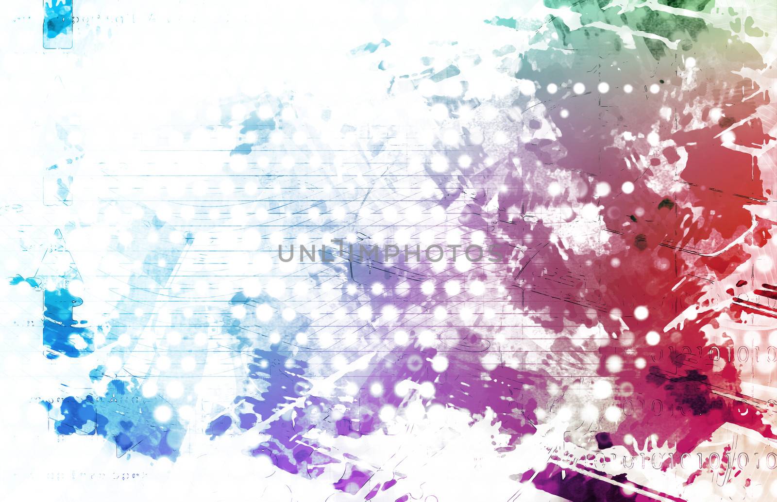 Modern Retro Abstract Paint as Splash Background